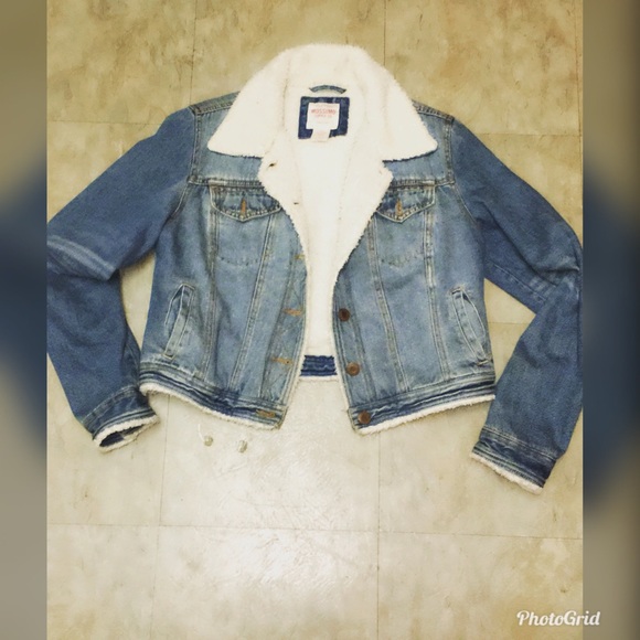 Faux sheep lined jean jacket - Picture 1 of 1
